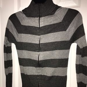 Gray, Striped Sweater
